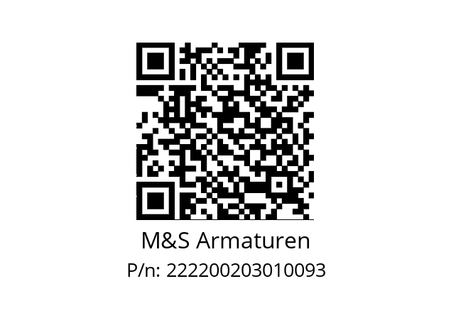   M&S Armaturen 222200203010093