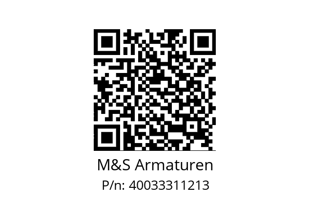   M&S Armaturen 40033311213