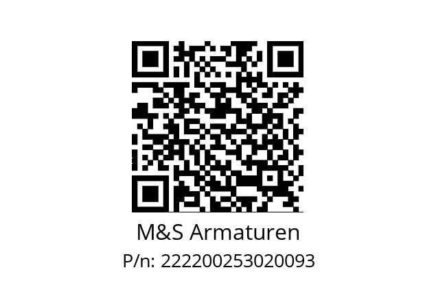   M&S Armaturen 222200253020093