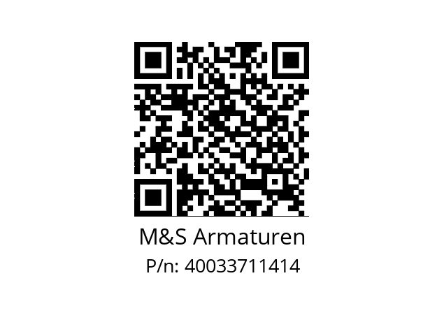   M&S Armaturen 40033711414