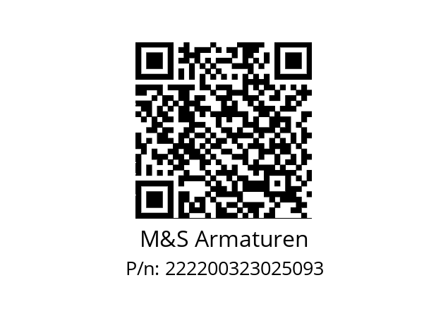   M&S Armaturen 222200323025093