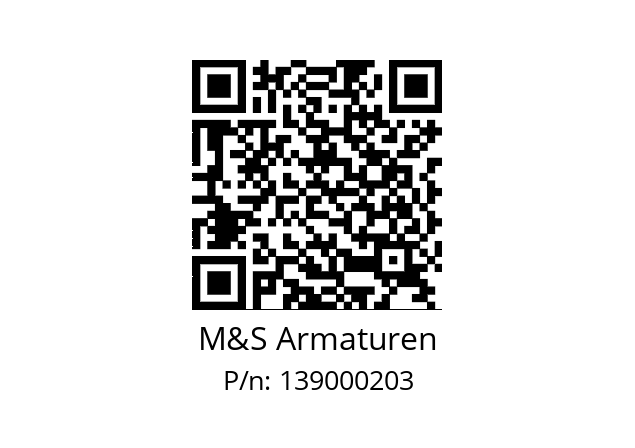   M&S Armaturen 139000203