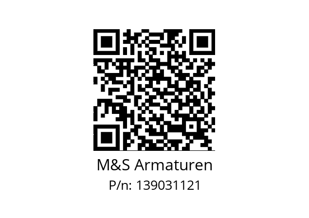   M&S Armaturen 139031121