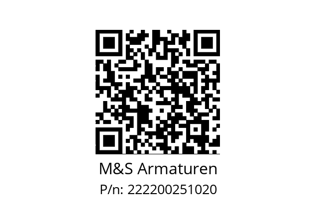   M&S Armaturen 222200251020