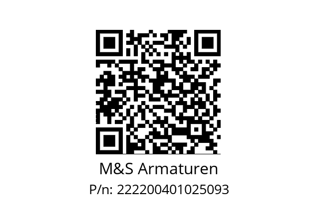   M&S Armaturen 222200401025093