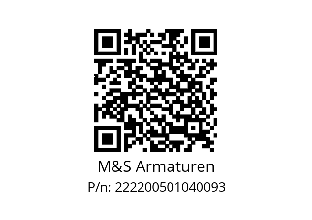   M&S Armaturen 222200501040093