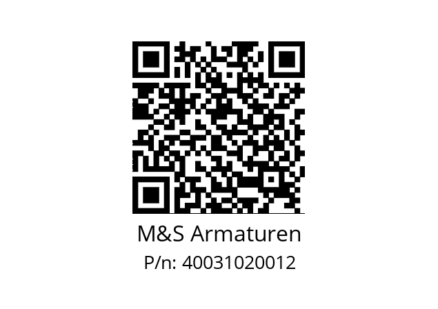   M&S Armaturen 40031020012