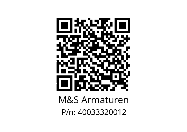   M&S Armaturen 40033320012