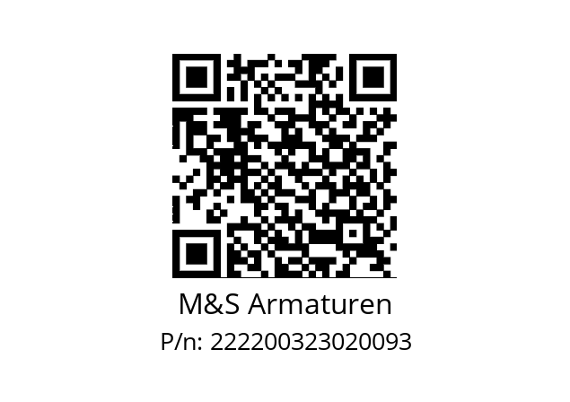   M&S Armaturen 222200323020093