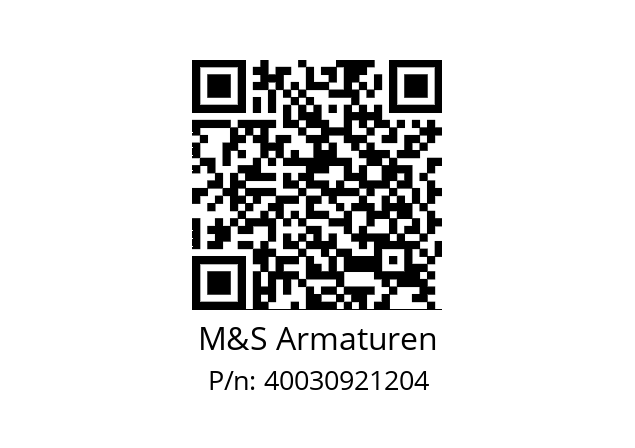   M&S Armaturen 40030921204