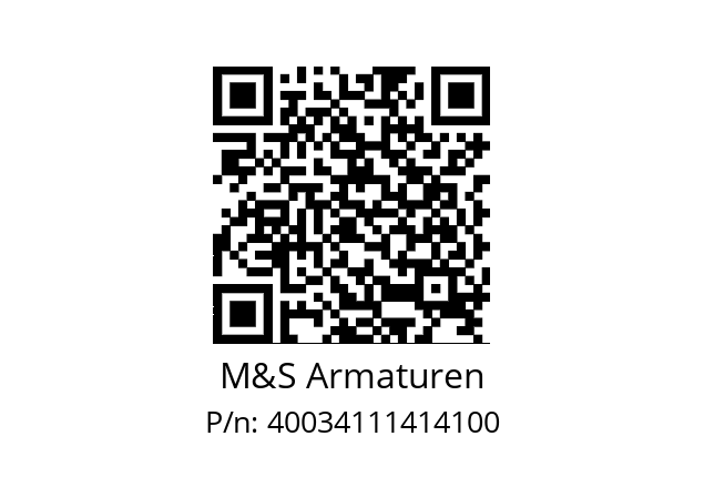   M&S Armaturen 40034111414100