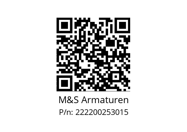   M&S Armaturen 222200253015