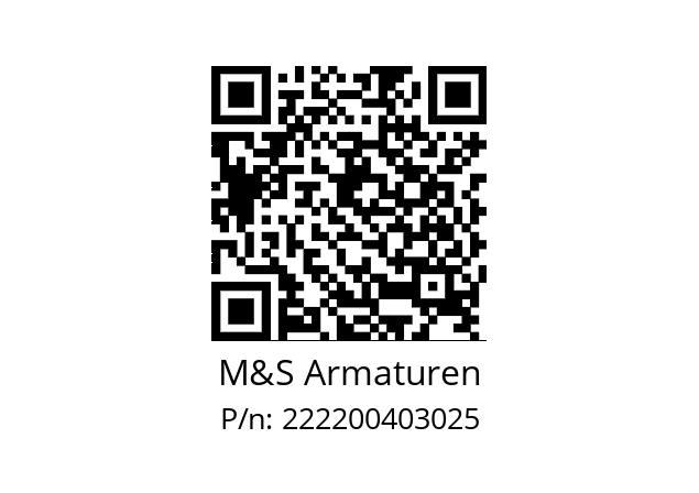   M&S Armaturen 222200403025