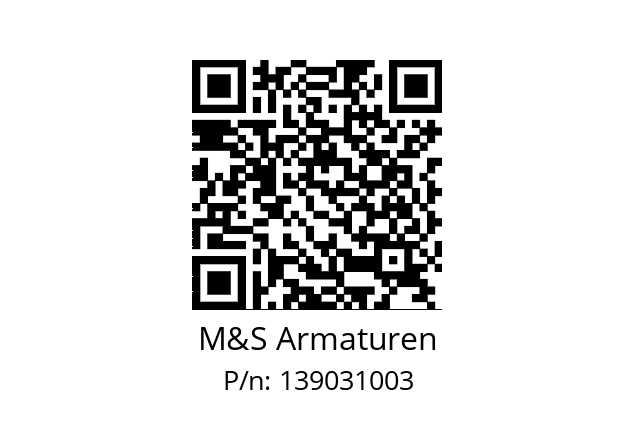   M&S Armaturen 139031003