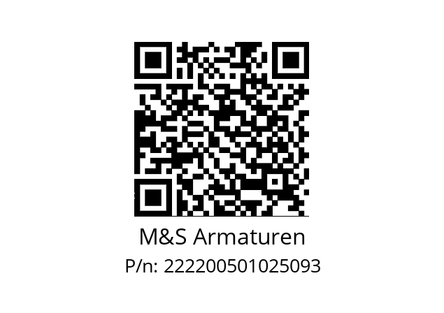   M&S Armaturen 222200501025093