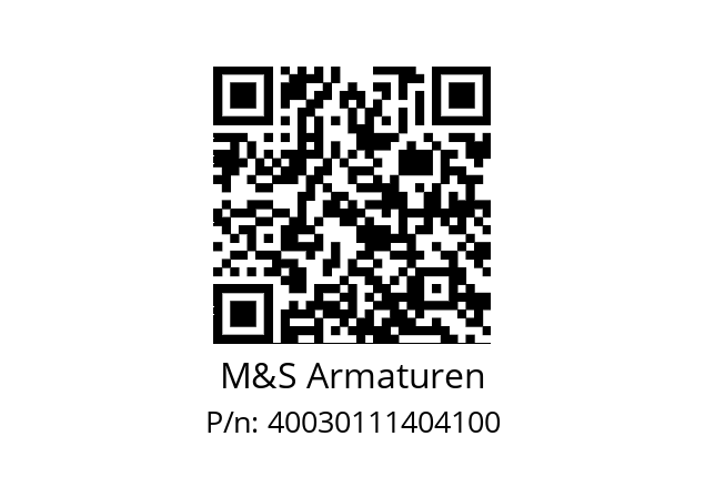   M&S Armaturen 40030111404100