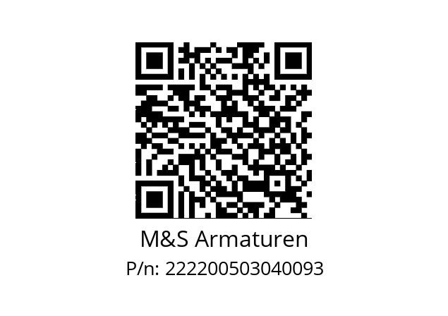   M&S Armaturen 222200503040093