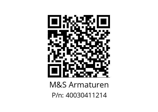   M&S Armaturen 40030411214