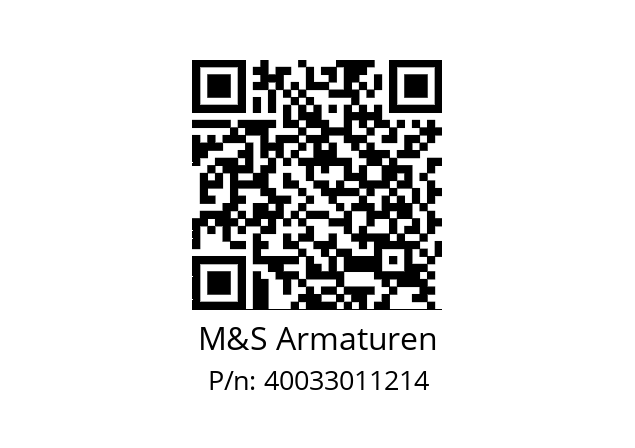   M&S Armaturen 40033011214