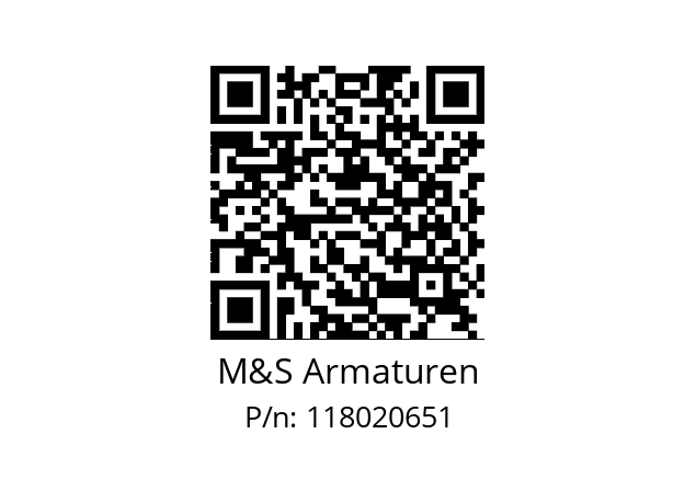   M&S Armaturen 118020651