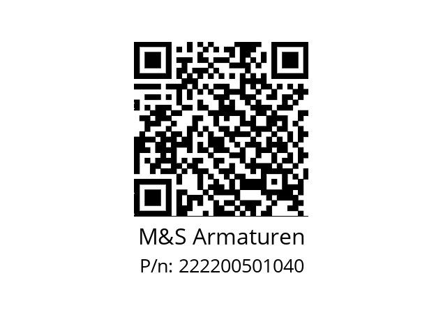   M&S Armaturen 222200501040