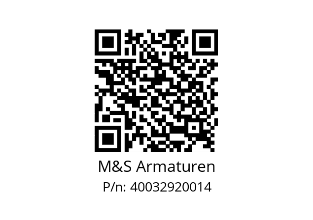   M&S Armaturen 40032920014