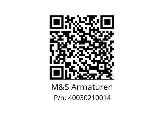   M&S Armaturen 40030210014