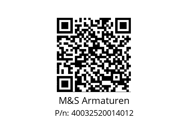   M&S Armaturen 40032520014012