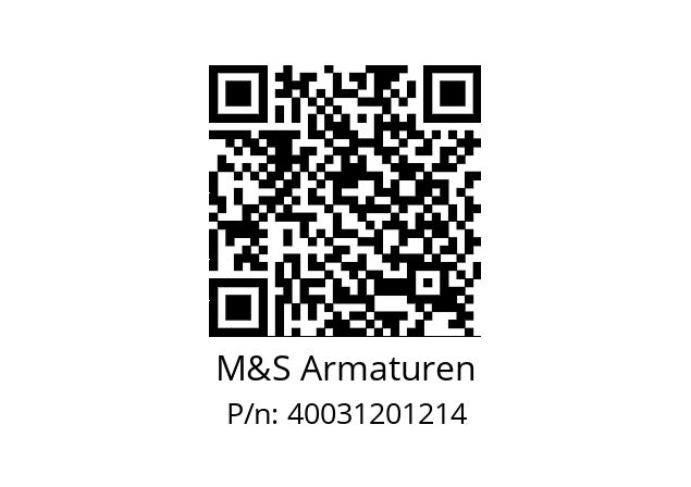   M&S Armaturen 40031201214