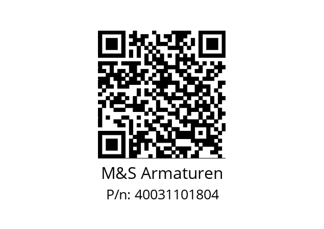   M&S Armaturen 40031101804