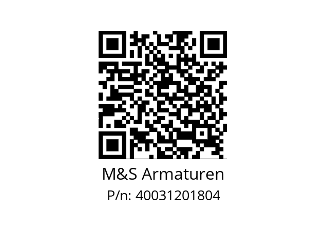   M&S Armaturen 40031201804