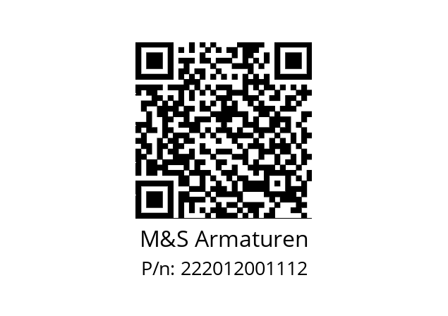   M&S Armaturen 222012001112