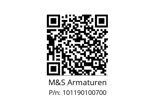   M&S Armaturen 101190100700