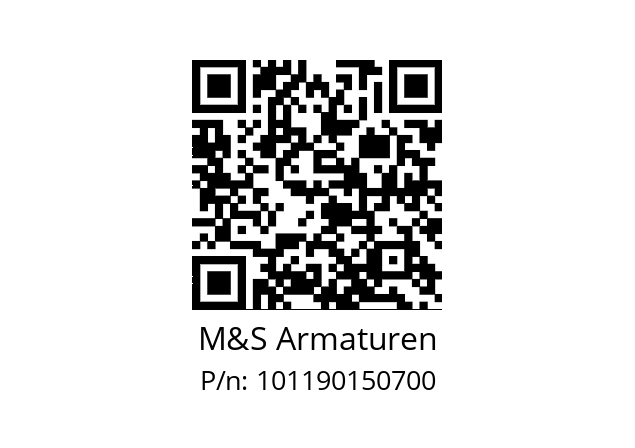   M&S Armaturen 101190150700