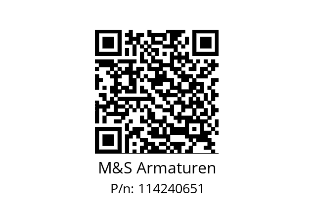   M&S Armaturen 114240651