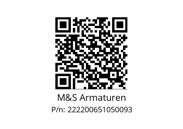   M&S Armaturen 222200651050093