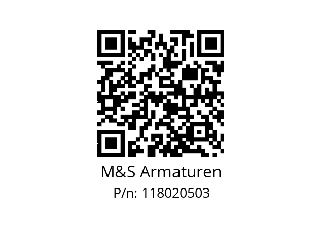   M&S Armaturen 118020503