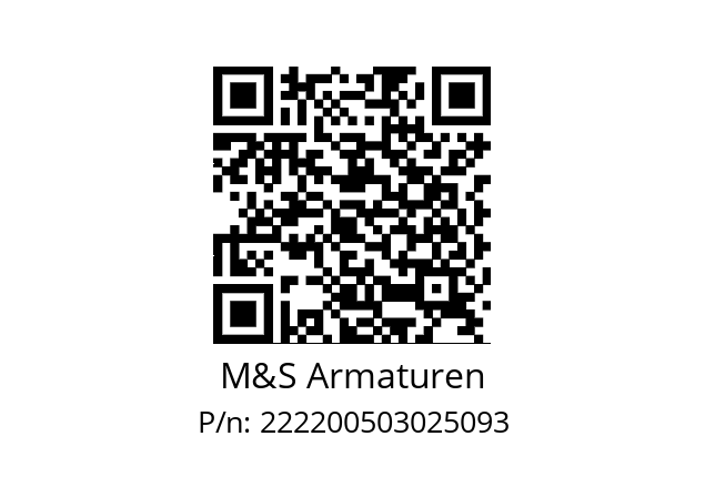   M&S Armaturen 222200503025093