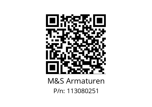   M&S Armaturen 113080251