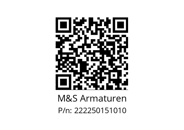   M&S Armaturen 222250151010