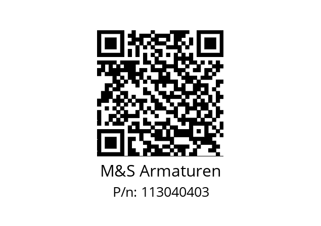   M&S Armaturen 113040403