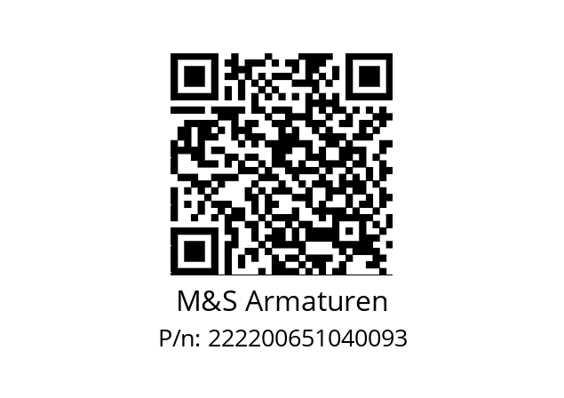   M&S Armaturen 222200651040093