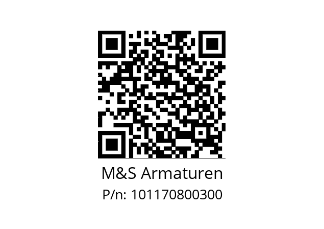   M&S Armaturen 101170800300