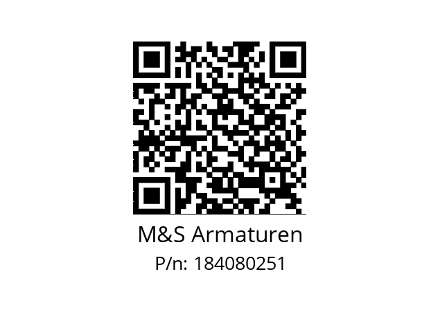   M&S Armaturen 184080251