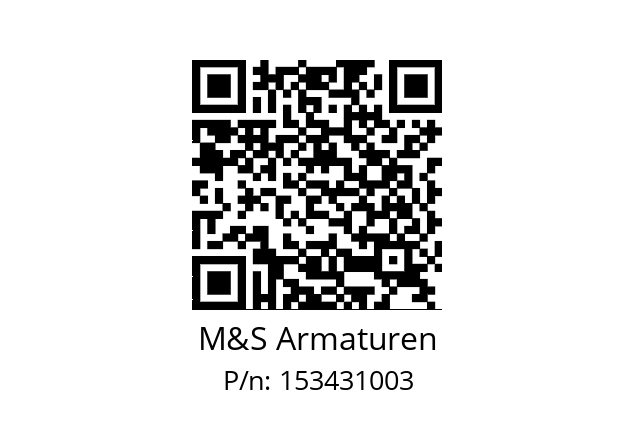   M&S Armaturen 153431003