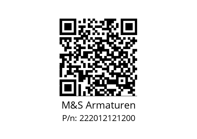   M&S Armaturen 222012121200