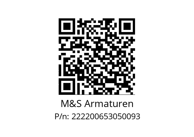   M&S Armaturen 222200653050093