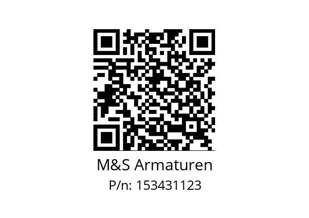   M&S Armaturen 153431123