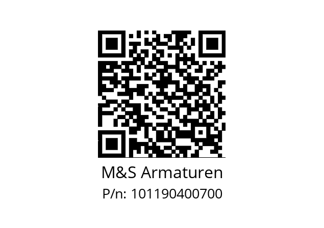   M&S Armaturen 101190400700