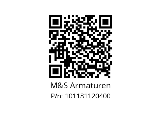   M&S Armaturen 101181120400